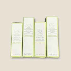 4 PIECES Mary Kay Satin Lips Sugar Scrub and Shea Butter Balm Sets of 2 NEW